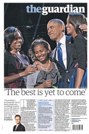 The Guardian () Newspaper Front Page for 8 November 2012