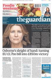 The Guardian () Newspaper Front Page for 8 November 2014