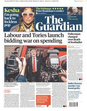The Guardian () Newspaper Front Page for 8 November 2019