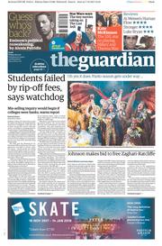 The Guardian () Newspaper Front Page for 8 December 2017