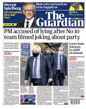 The Guardian () Newspaper Front Page for 8 December 2021