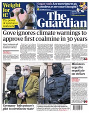 The Guardian () Newspaper Front Page for 8 December 2022