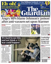 The Guardian () Newspaper Front Page for 8 February 2022