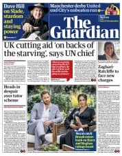 The Guardian () Newspaper Front Page for 8 March 2021