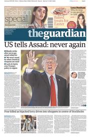 The Guardian () Newspaper Front Page for 8 April 2017