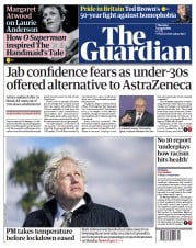 The Guardian () Newspaper Front Page for 8 April 2021