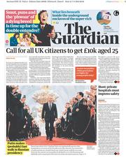 The Guardian () Newspaper Front Page for 8 May 2018