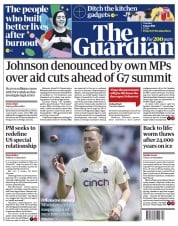 The Guardian () Newspaper Front Page for 8 June 2021