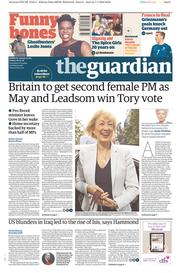 The Guardian () Newspaper Front Page for 8 July 2016