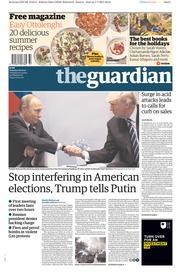 The Guardian () Newspaper Front Page for 8 July 2017