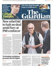 The Guardian () Newspaper Front Page for 8 August 2019