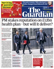 The Guardian () Newspaper Front Page for 8 September 2021