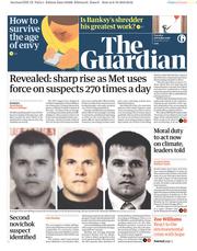 The Guardian () Newspaper Front Page for 9 October 2018