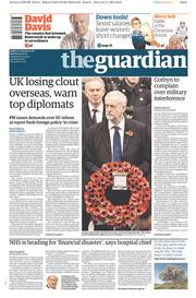 The Guardian () Newspaper Front Page for 9 November 2015