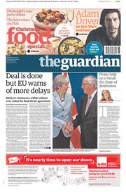 The Guardian () Newspaper Front Page for 9 December 2017