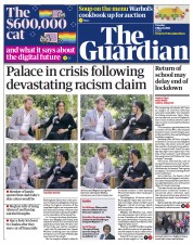 The Guardian () Newspaper Front Page for 9 March 2021