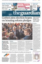 The Guardian () Newspaper Front Page for 9 May 2017