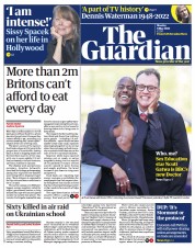 The Guardian () Newspaper Front Page for 9 May 2022