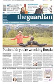 The Guardian () Newspaper Front Page for 9 June 2015