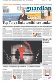 The Guardian () Newspaper Front Page for 9 July 2014