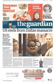 The Guardian () Newspaper Front Page for 9 July 2016