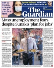The Guardian () Newspaper Front Page for 9 July 2020