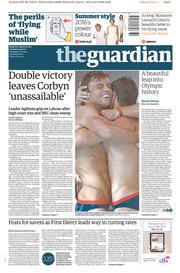 The Guardian () Newspaper Front Page for 9 August 2016