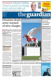 The Guardian () Newspaper Front Page for 9 September 2011