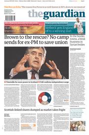 The Guardian () Newspaper Front Page for 9 September 2014
