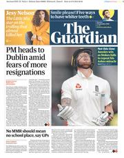 The Guardian () Newspaper Front Page for 9 September 2019