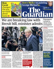 The Guardian () Newspaper Front Page for 9 September 2020