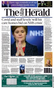 The Herald () Newspaper Front Page for 10 January 2023