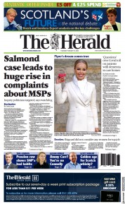 The Herald () Newspaper Front Page for 10 February 2022