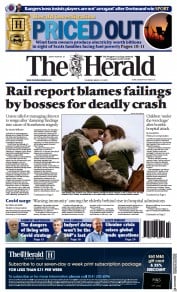 The Herald () Newspaper Front Page for 10 March 2022