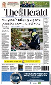 The Herald () Newspaper Front Page for 11 October 2022