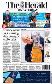 The Herald () Newspaper Front Page for 11 June 2022