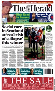 The Herald () Newspaper Front Page for 12 November 2021