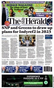 The Herald () Newspaper Front Page for 12 February 2022