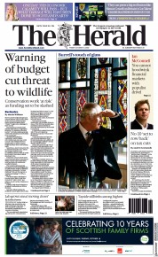 The Herald () Newspaper Front Page for 14 October 2022