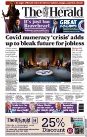 The Herald () Newspaper Front Page for 14 April 2021