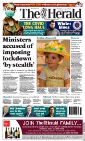 The Herald () Newspaper Front Page for 15 December 2021