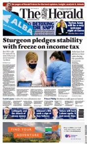 The Herald () Newspaper Front Page for 16 April 2021