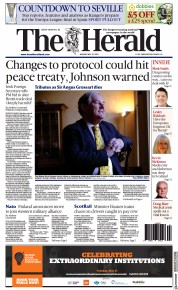 The Herald () Newspaper Front Page for 16 May 2022