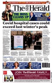The Herald () Newspaper Front Page for 17 December 2021