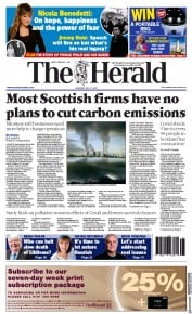 The Herald () Newspaper Front Page for 17 July 2021