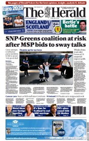 The Herald () Newspaper Front Page for 18 June 2021