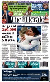 The Herald () Newspaper Front Page for 19 February 2022
