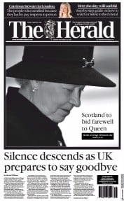 The Herald () Newspaper Front Page for 19 September 2022