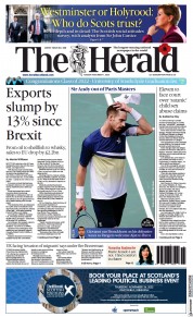 The Herald () Newspaper Front Page for 1 November 2022