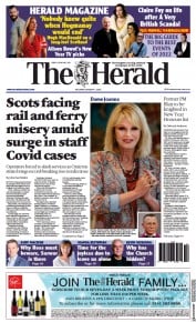 The Herald () Newspaper Front Page for 1 January 2022